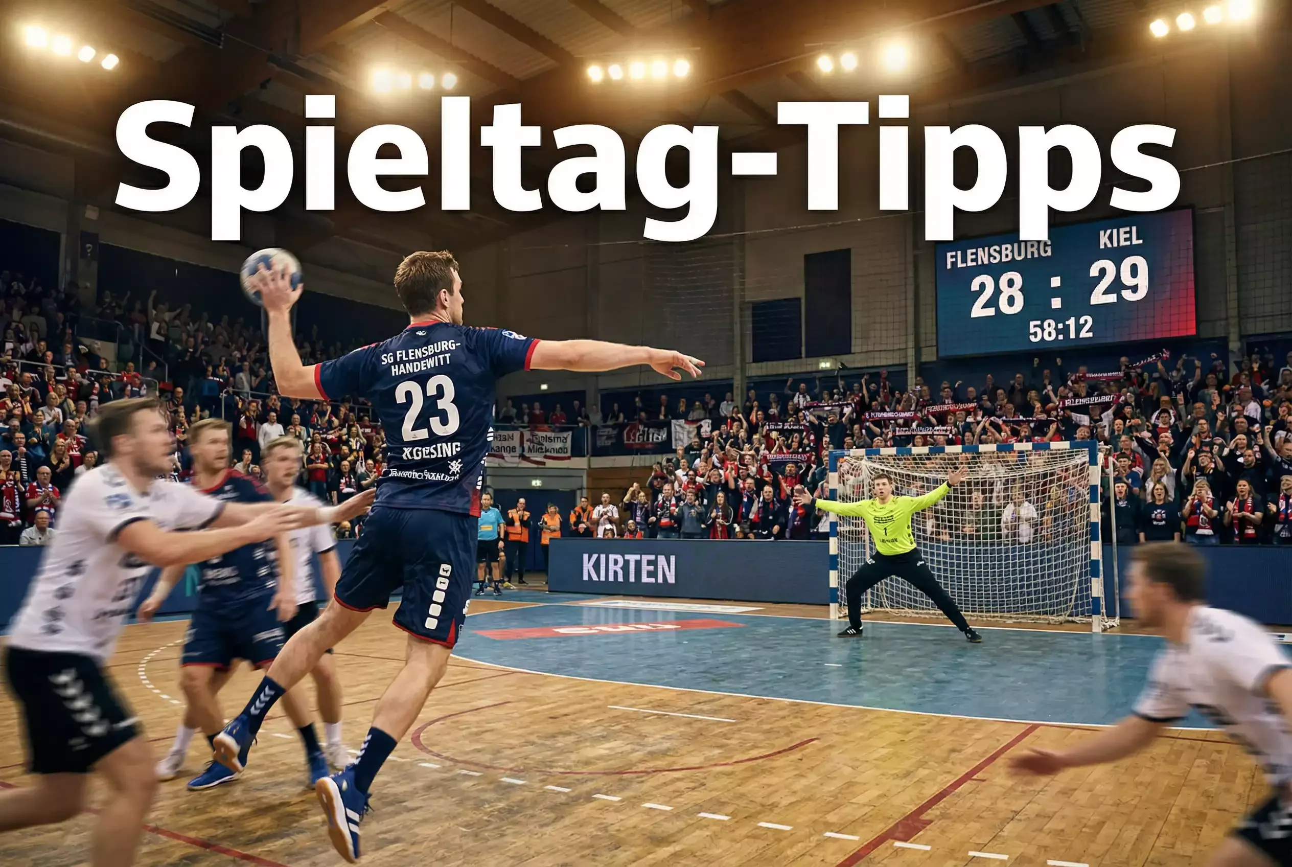 Handball Tipps heute – Spieler im Angriff während eines HBL-Spieltags