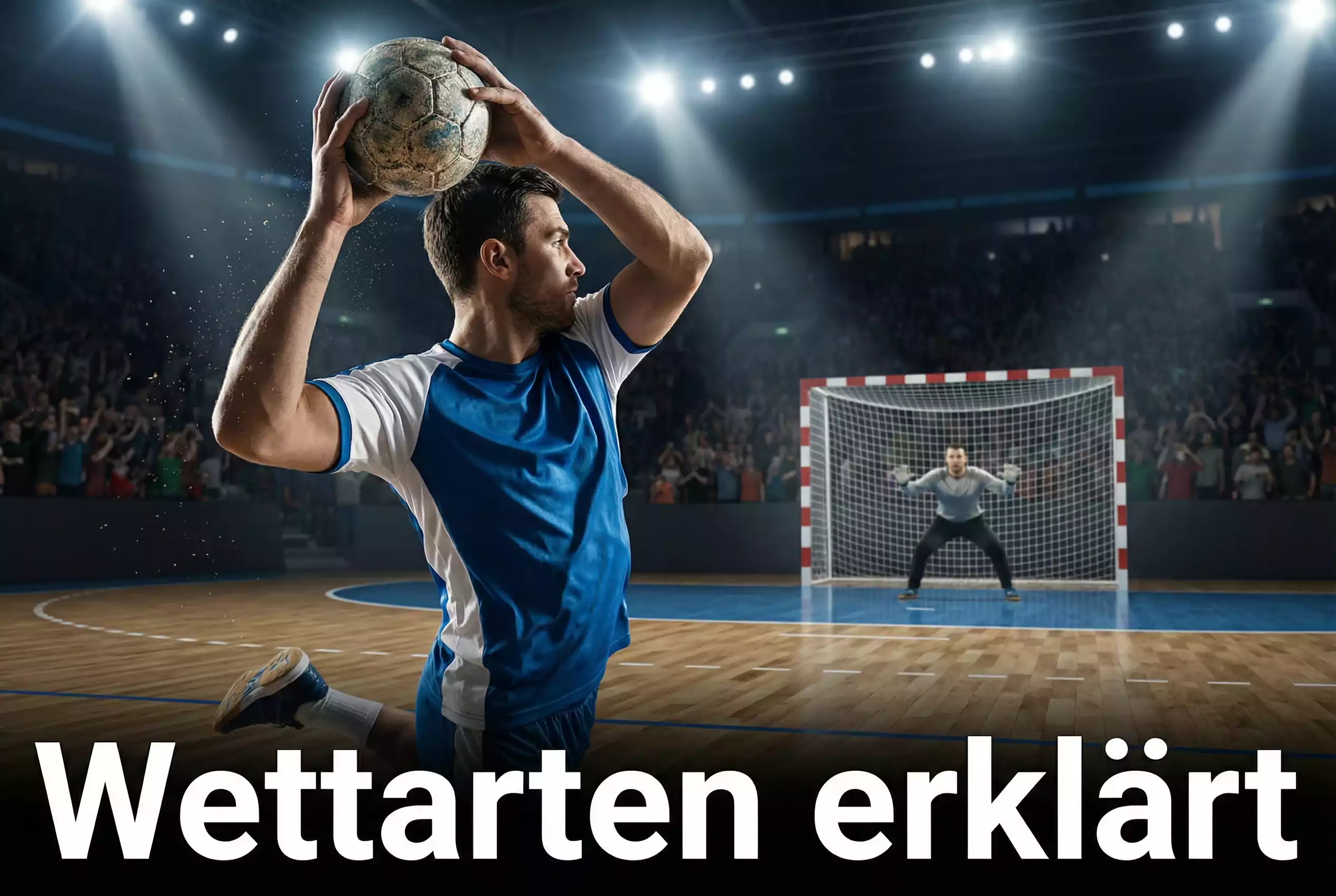 Handball-Wettarten erklärt: Spieler beim Torwurf in der Bundesliga-Halle