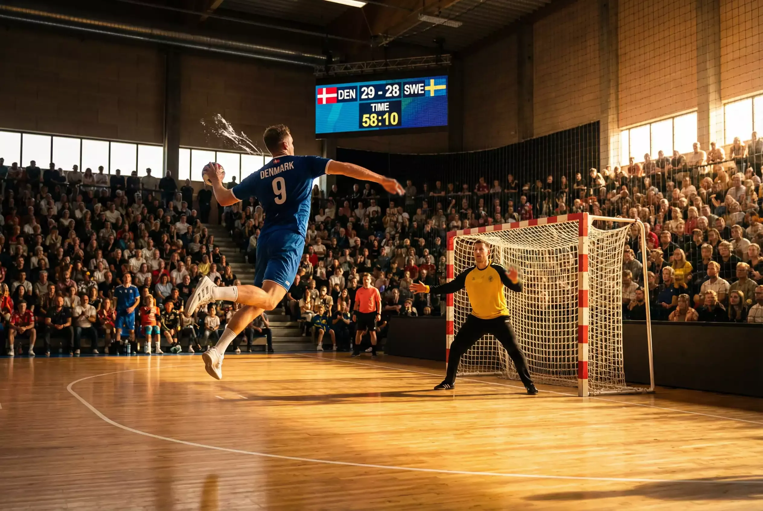 Handball Über/Unter-Wetten — Torwurf eines Spielers beim Bundesliga-Spiel